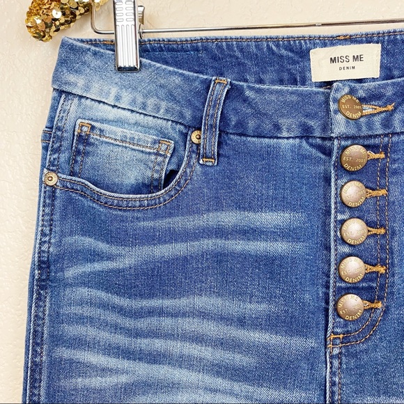Miss Me • Button Front Basic Crop Boot Jeans - Picture 7 of 15